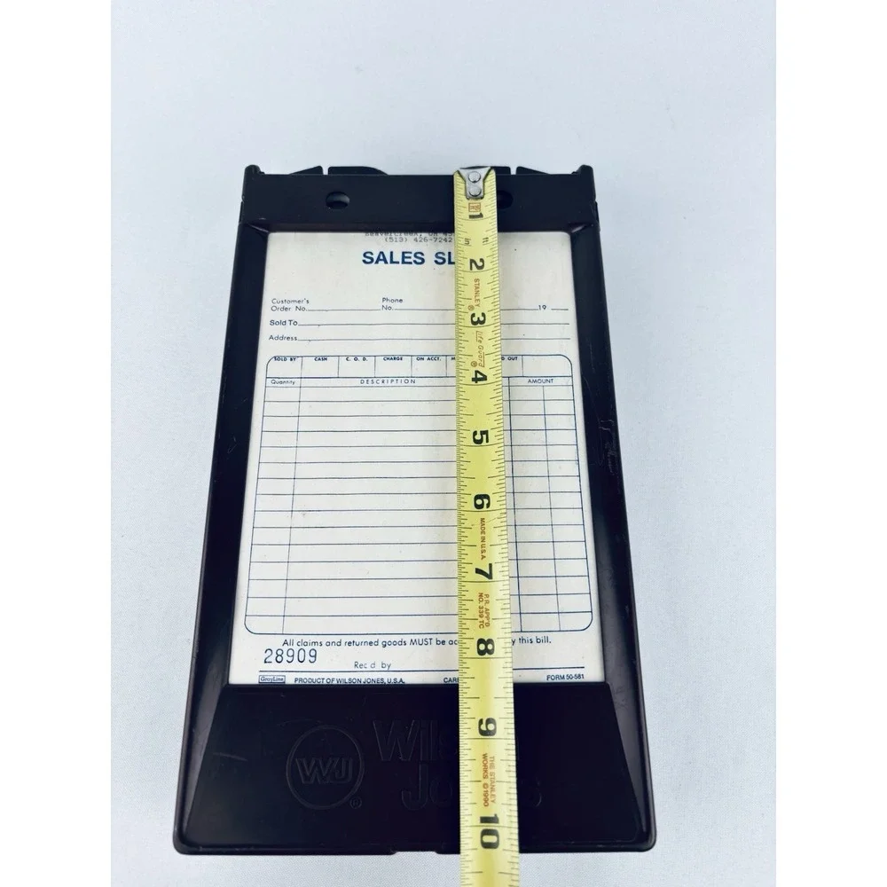 Vintage Brown Wilson Jones Autographic Register Plastic Sales Slips -Retro Decor